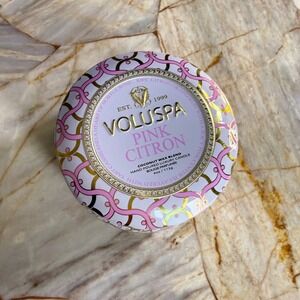 Voluspa Pink Citron Coconut Wax Luxury Candle 4oz Hand Poured